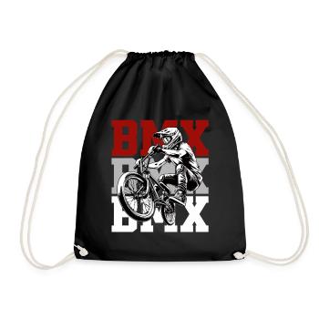 BMX Rider Jump Action Design - Turnbeutel - Schwarz - Vorne