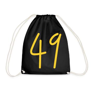 49 - Drawstring Bag - black - Front