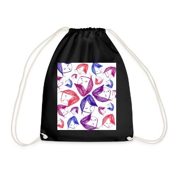 Repetitive Thinking Cycle Portrait - Drawstring Bag - black - Front
