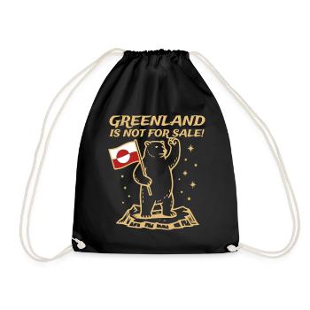 Groenland Interdit à vendre - T-shirt de protestation Polar Bear - Sac de sport léger - noir - Devant
