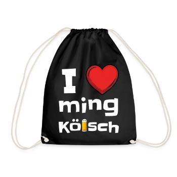 I lev ming Kölsch Carnival I love Kölsch - Drawstring Bag - black - Front