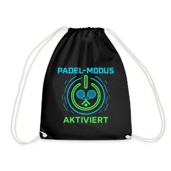 Padel-Modus aktiviert - Turnbeutel - Schwarz - Vorne