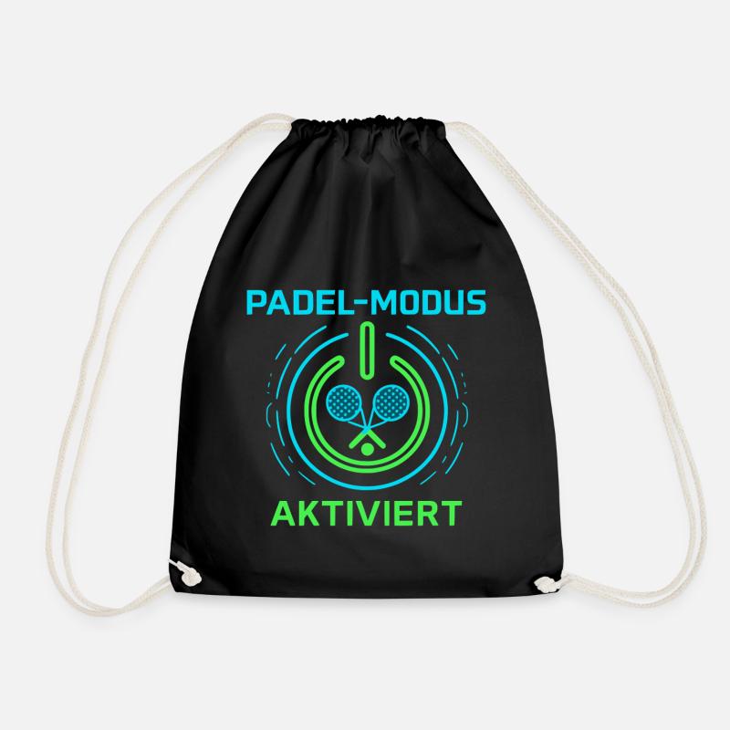 Padel mode activated - Drawstring Bag - black