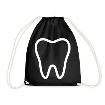 Tooth, Teeth, Dentist - Drawstring Bag - black - Front