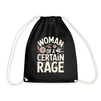 Woman of a Certain Rage Statement Shirt Sticker - Drawstring Bag - black - Front