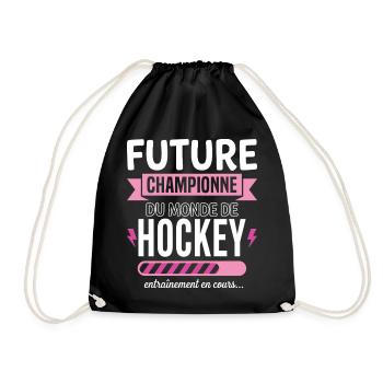 Future Championne De Hockey Hockeyeuse - Sac de sport léger - noir - Devant