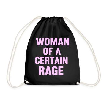 Woman of a Certain Rage Pink Gift Women - Drawstring Bag - black - Front