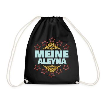 Aleyna als Ehefrau - Turnbeutel - Schwarz - Vorne