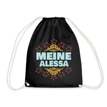 Ehefrau Alessa - Turnbeutel - Schwarz - Vorne