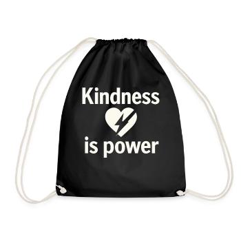 La compassion est le pouvoir du fragment du cœur - Sac de sport léger - noir - Devant