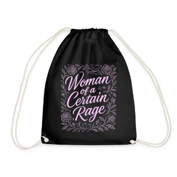 Woman of a Certain Rage Design Pink - Drawstring Bag - black - Front