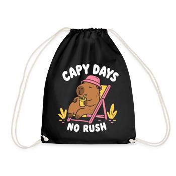 Journées de capy sans précipitation Capybara - Sac de sport léger - noir - Devant