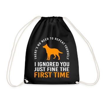 Australian Cattle Dog - Drawstring Bag - black - Front
