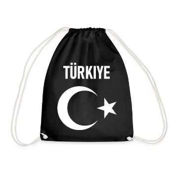 TÜRKEI TÜRKIYE TÜRKISCHE Europa Sport Fan - Turnbeutel - Schwarz - Vorne