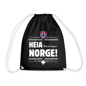 HEIA NORGE! Helt til topps! - Drawstring Bag - black - Front