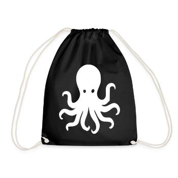 Silhouette minimaliste de pieuvre - Sac de sport léger - noir - Devant