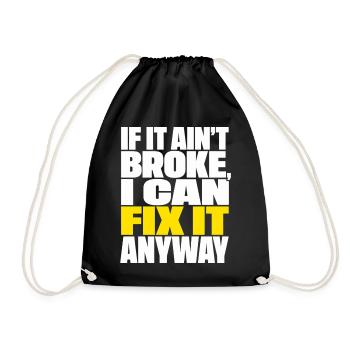 Si ce n’est pas cassé, je peux le réparer de toute façon, handwerker. - Sac de sport léger - noir - Devant