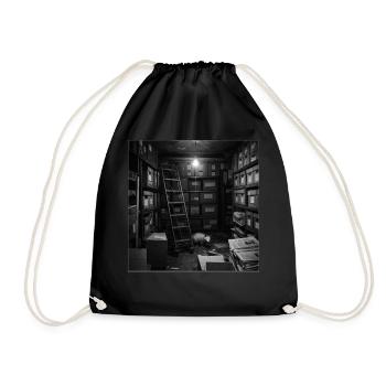 Wildlife Animal Crime Opossum Mystery Archive Retro - Drawstring Bag - black - Front