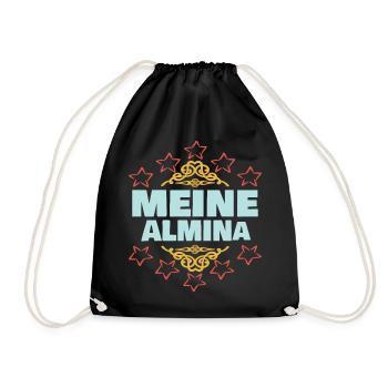 Almina - Turnbeutel - Schwarz - Vorne