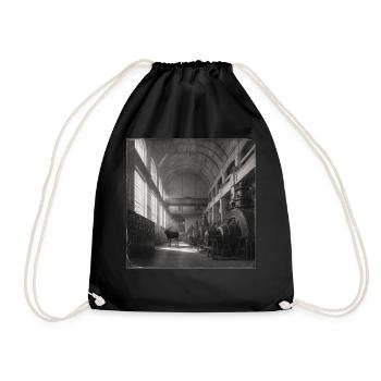 Lost Place Moose Black & White Art Animal Crime - Drawstring Bag - black - Front
