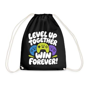 Montez de niveau ensemble Gagnez pour toujours - Sac de sport léger - noir - Devant