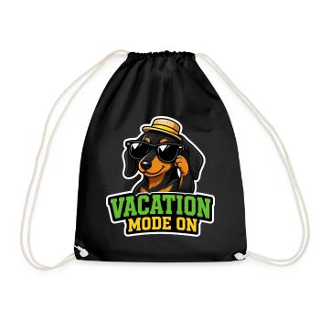Mode de vacances sur le teckel qui dit T-shirt des vacances - Sac de sport léger - noir - Devant