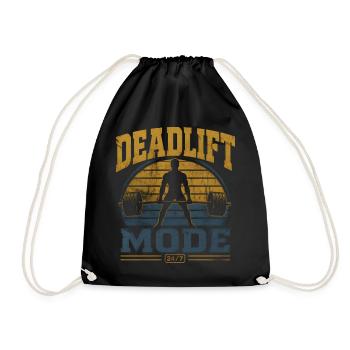 Mode soulevé de terre 24h/24 Motivation à la salle de powerlifting - Sac de sport léger - noir - Devant