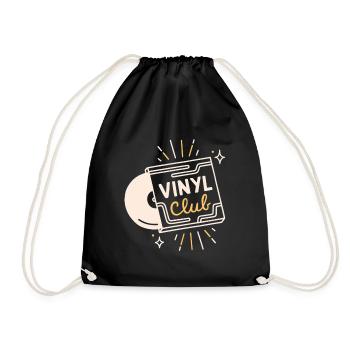 Vinyl-Club-Plattenliebhaber analoge Musik - Turnbeutel - Schwarz - Vorne
