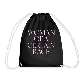 Woman Of A Certain Rage T-Shirt Pink Elegant - Drawstring Bag - black - Front