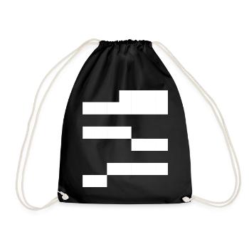 Geometrische Noir-Muster - Turnbeutel - Schwarz - Vorne