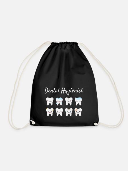 Dentalhygienikerin, Dentalhygieniker - Turnbeutel - Schwarz
