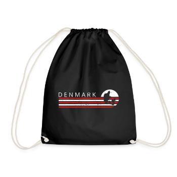 Danemark Drapeau de la Scandinavie Drapeau danois - Sac de sport léger - noir - Devant