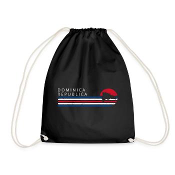 Dominican Republic Flag Dom Rep Flag Trip - Drawstring Bag - black - Front