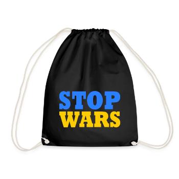 Stop war - Drawstring Bag - black - Front