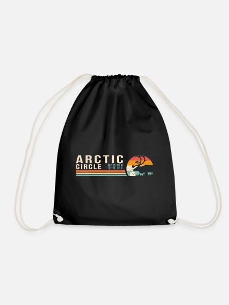 Polarkreis Arktisches Norwegen Geschenk Cool Travel - Turnbeutel - Schwarz