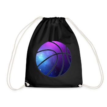 Basketball-Galaxie - Turnbeutel - Schwarz - Vorne