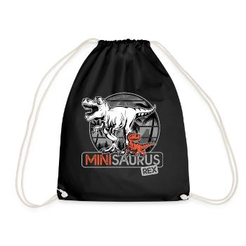 Minisaurus rex Cadeau garçon dinosaure - Sac de sport léger - noir - Devant