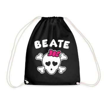 Pirate Beate Design for Girls and Women - Drawstring Bag - black - Front