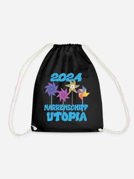 Ship of Fools Utopia 2024 - Dates - Drawstring Bag - black
