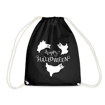 Chaton fantômes d’Halloween - Sac de sport léger - noir - Devant