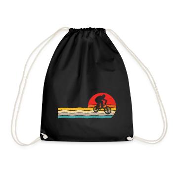 BMX fahrer retro BMX fahrrad geschenk - Turnbeutel - Schwarz - Vorne