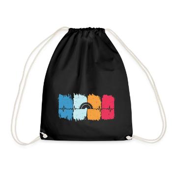 Charpentier Sawtooth Retro Heartbeat Saw Blade - Sac de sport léger - noir - Devant