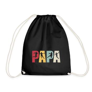 Dad Handball Player Father Handball Player Handball - Drawstring Bag - black - Front