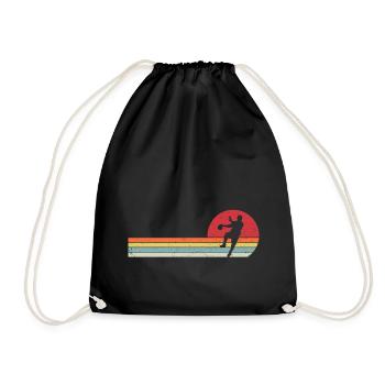 Retro Handball - Drawstring Bag - black - Front