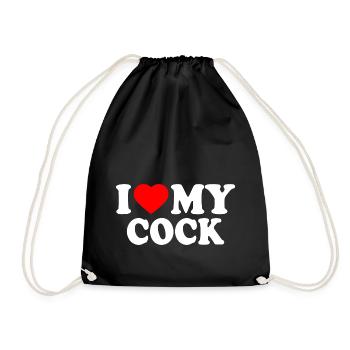 I love my cock - Turnbeutel - Schwarz - Vorne