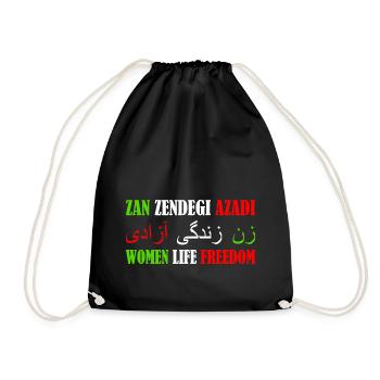 women life freedom Zan zendegi azadi - Turnbeutel - Schwarz - Vorne