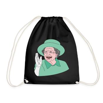 Our majesty the queen Elizabeth II. - Drawstring Bag - black - Front