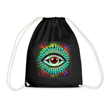 Oeil Psychédélique - Sac de sport léger - noir - Devant