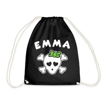 Pirate Emma Design for Girls and Women - Drawstring Bag - black - Front