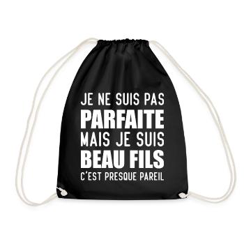 Je Ne Suis Pas Parfaite Mais Je Suis Beau Fils - Sac de sport léger - noir - Devant